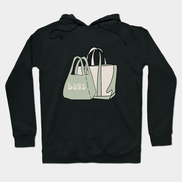 bags Hoodie by morgananjos